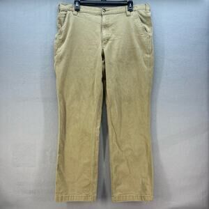 Carhartt Khaki Pants Men's 38x32 Tan Relaxed Fit Straight Leg Work Heavy Duty